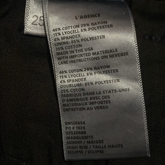NEW L' AGENCE Marguerite High Rise Skinny Jeans Sz 25 in Eclipse (30” inseam) - Picture 8 of 8
